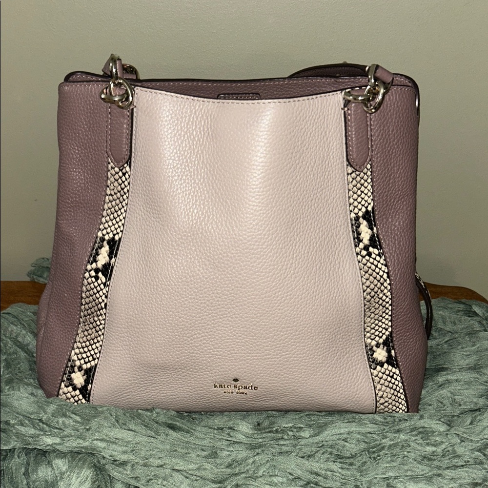Kate Spade Mauve and Cream Shoulder Bag